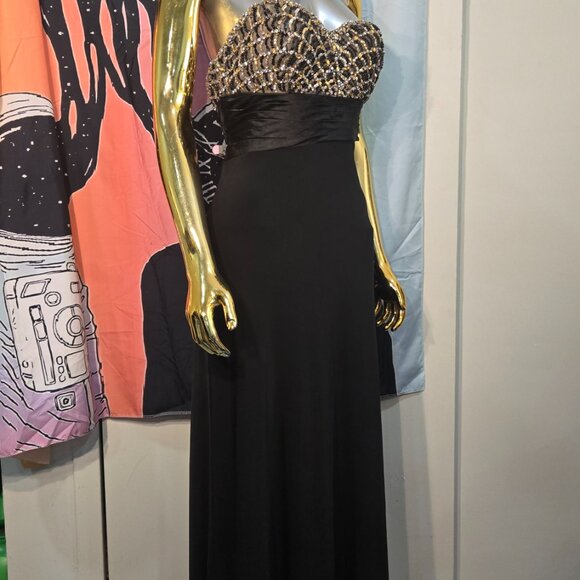 CALVIN KLEIN • Notorious Noir Gown • Femme Fatale Energy 14 NWT Halloween - Picture 13 of 15